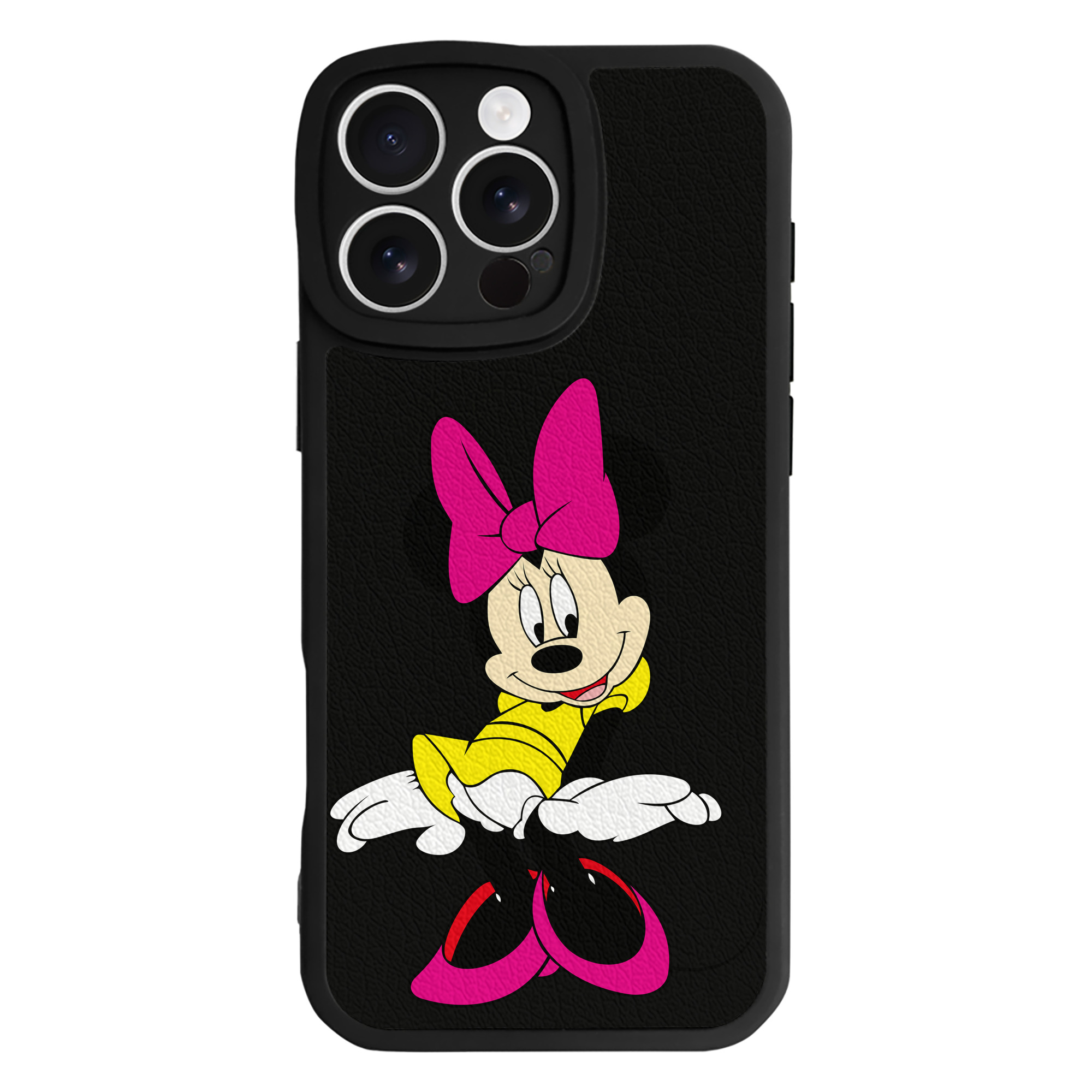 （画像用） ミッキーマウス Mickey Mouse 【iPhone 16シリーズ対応】シリコンスマホケース（レザー調） 材質：シリコン